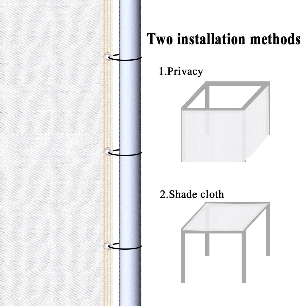 Sun Shade Sail, 90% Shading Shade Cloth White Shade Cover 3.3X6.6FT 13X65.6FT 19.7X45.9FT 36X36FT Sun Shade Net for Green House, Garden, Pergola, Pools, Dump Truck (Size : 29.5x32.8ft)