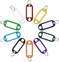 Uniclife Uniclife 40 Pack Tough Plastic Key Tags with Split Ring Label Window, Assorted Colors