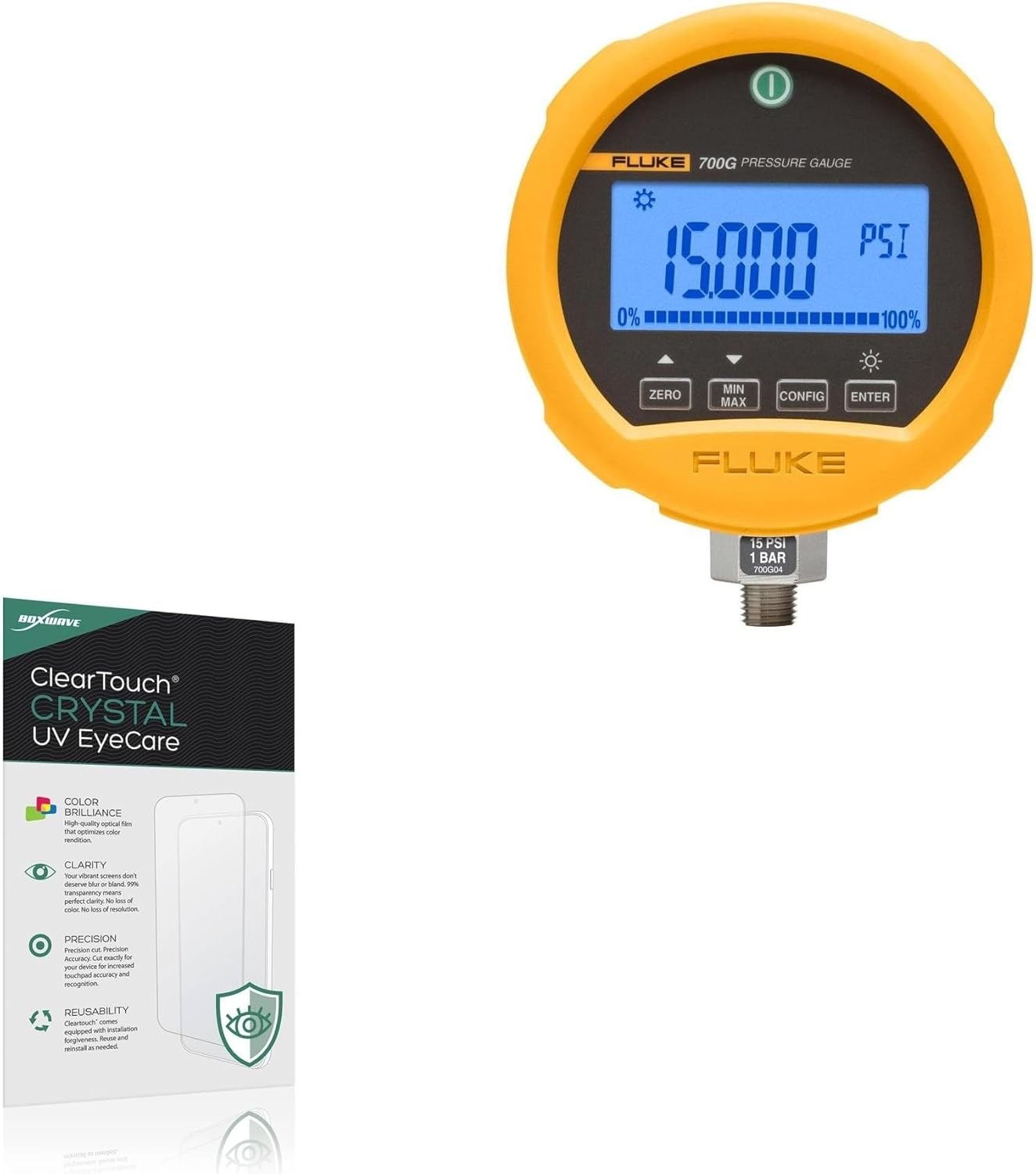 BoxWave Screen Protector Compatible With Fluke 700G - ClearTouch Crystal Anti-UV EyeCare (2-Pack), Filters out Harmful Blue Light Reduce Fatigue