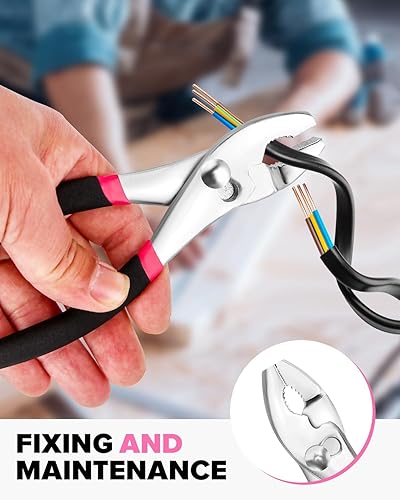 Miniatura 4 de Juego de herramientas para el hogar de 39 piezas, kit de herramientas de mano esenciales con caja de herramientas de plástico para reparaciones en