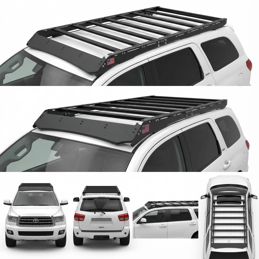 Heavy-Duty Aluminum Roof Rack for Sequoia 2008-2022 Factory Mount Compatible product thumbnail 4