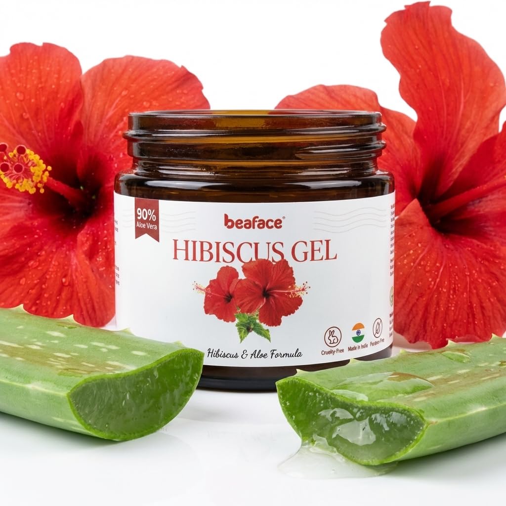 Beaface Hibiscus gel for hair care and moisturization pack of 1 (100gm)-picture-13