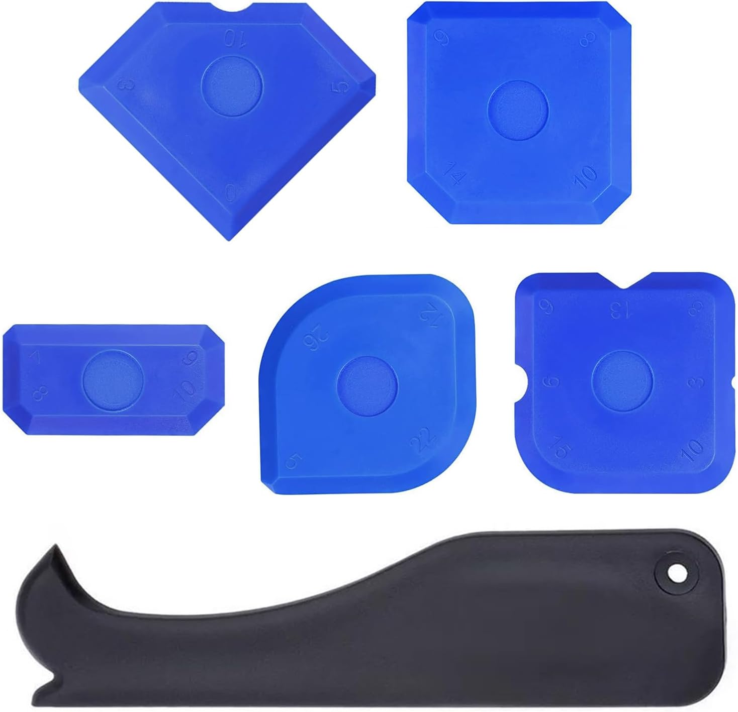 Sealant Finishing Tool, 6pcs Silicone Caulking Multi Remover Tool