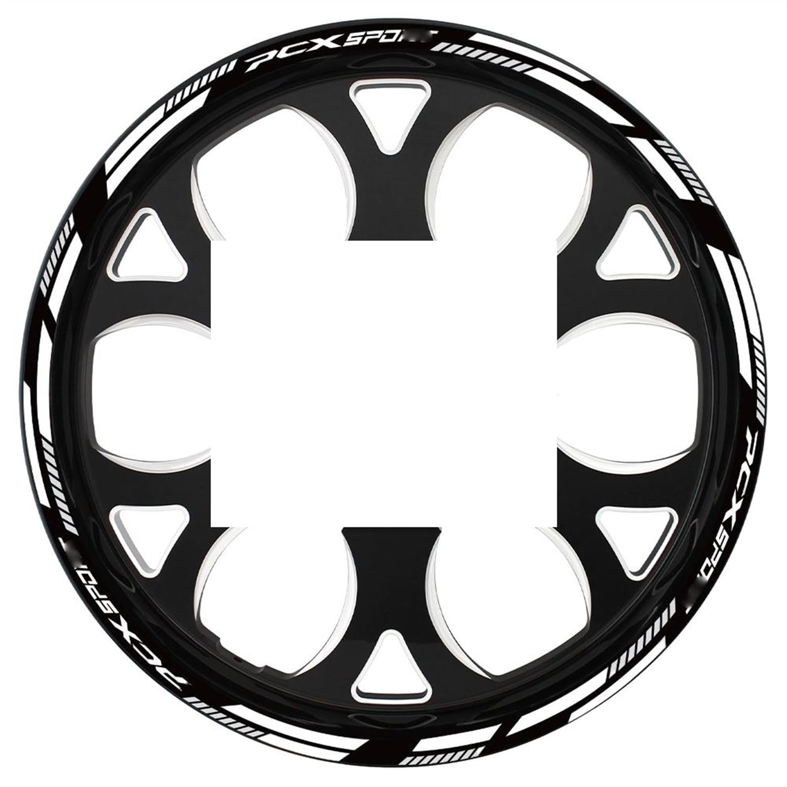 Applique Reflective Motorcycle Wheel Stickers Hub Decals Rim Stripe Tape for PCX125 Pcx 125 PCX150 Pcx 150(A1)