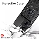 TheGiftKart Tough Armor Bumper Back Cover Case for Mi Redmi 15A 5G | Kickstand & Ring Holder | 360 Degree Protection Back Cover Case for Redmi 15A 5G (PC & TPU, Sliding Camera Cover, Black) gallery image