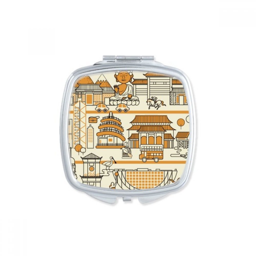 Miroir de poche de Hong Kong mignon petit cadeau portable traditionnel