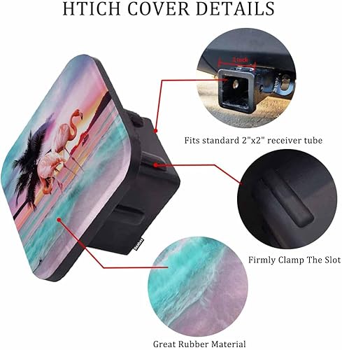 Miniatura 3 de Beabes Cubierta de enganche de remolque de flamenco, cubierta de enganche de receptor, cubierta de enganche de receptor de remolque de flamenco,