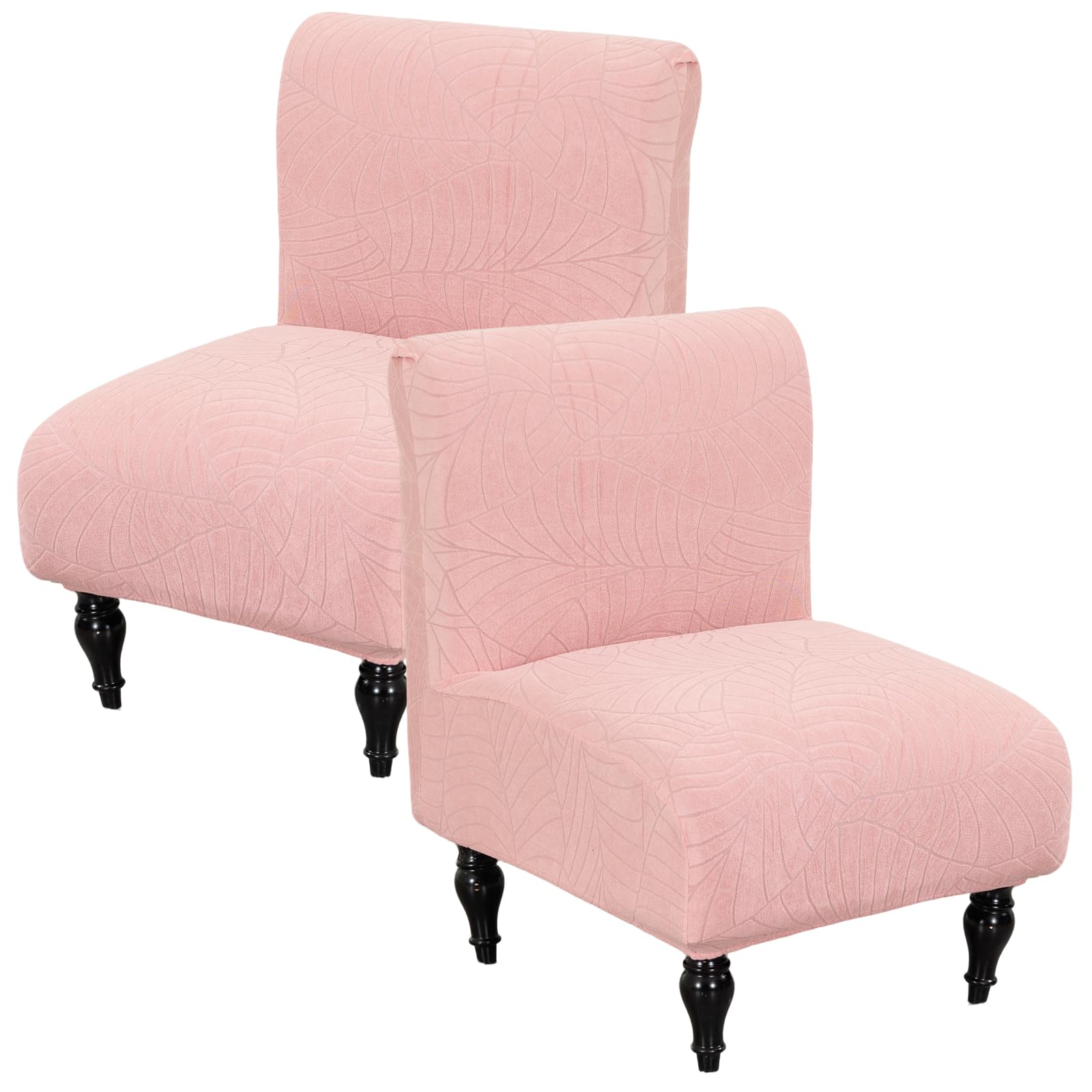 Armless Accent Chair Cover Slipcover for Living Room,Pink