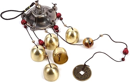Miniatura 3 de Alvinlite Campanas de viento clásicas de metal de bronce Feng Shui, campanillas de viento para el hogar, jardín, patio, decoración colgante, regalo