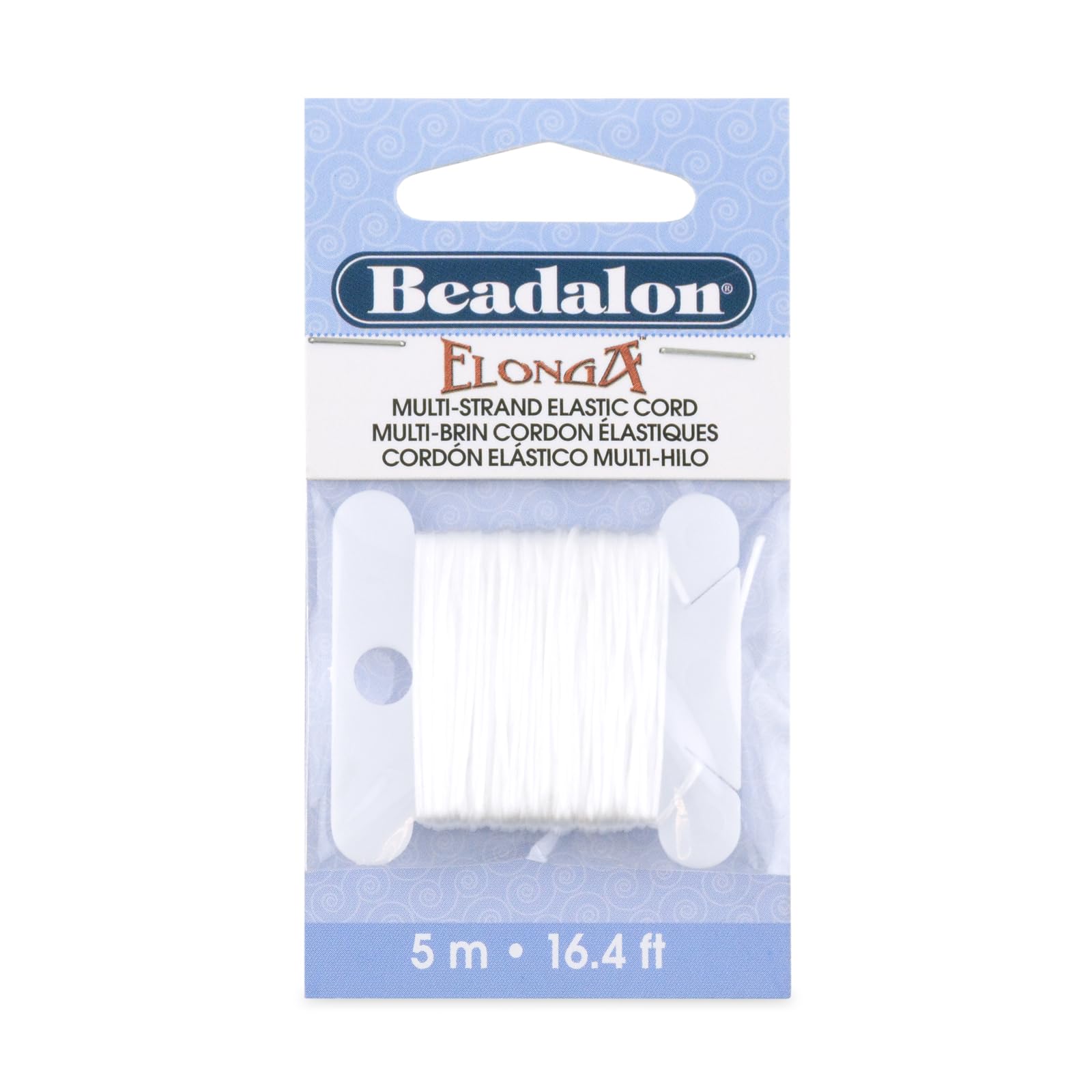 Beadalon 133U-001 Elonga, White, 0.7mm, 5M