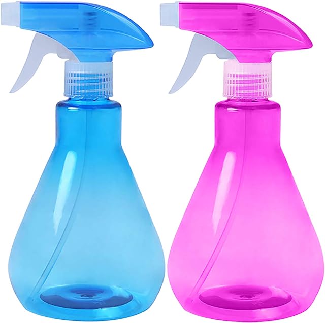 90's Club,2 Pcs 500ml, Stream & off Modes for Essential Oil, Water, Kitchen,Bath, Cleaning, Plant mister, Air Freshening, Gardening and Feeding (Blue + Pink)
