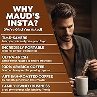 Vista 4 de Maud's Café instantáneo dulce de avellana (hermana avellana), 30 quilates. Paquetes de café instantáneo con sabor a avellana con sabor a energía