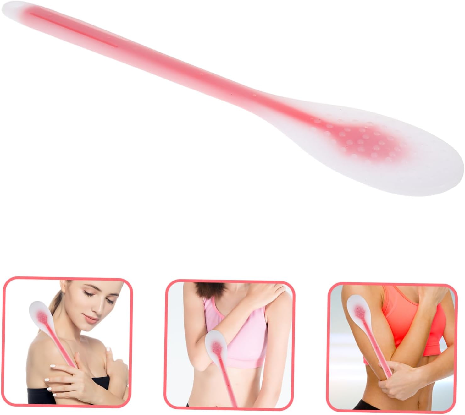 Handle Back Lotion Applicator Tool Soft Bristle Back Scrubber for Lotion Creams Medications -Application Cleaning for Exfoliating Body Care