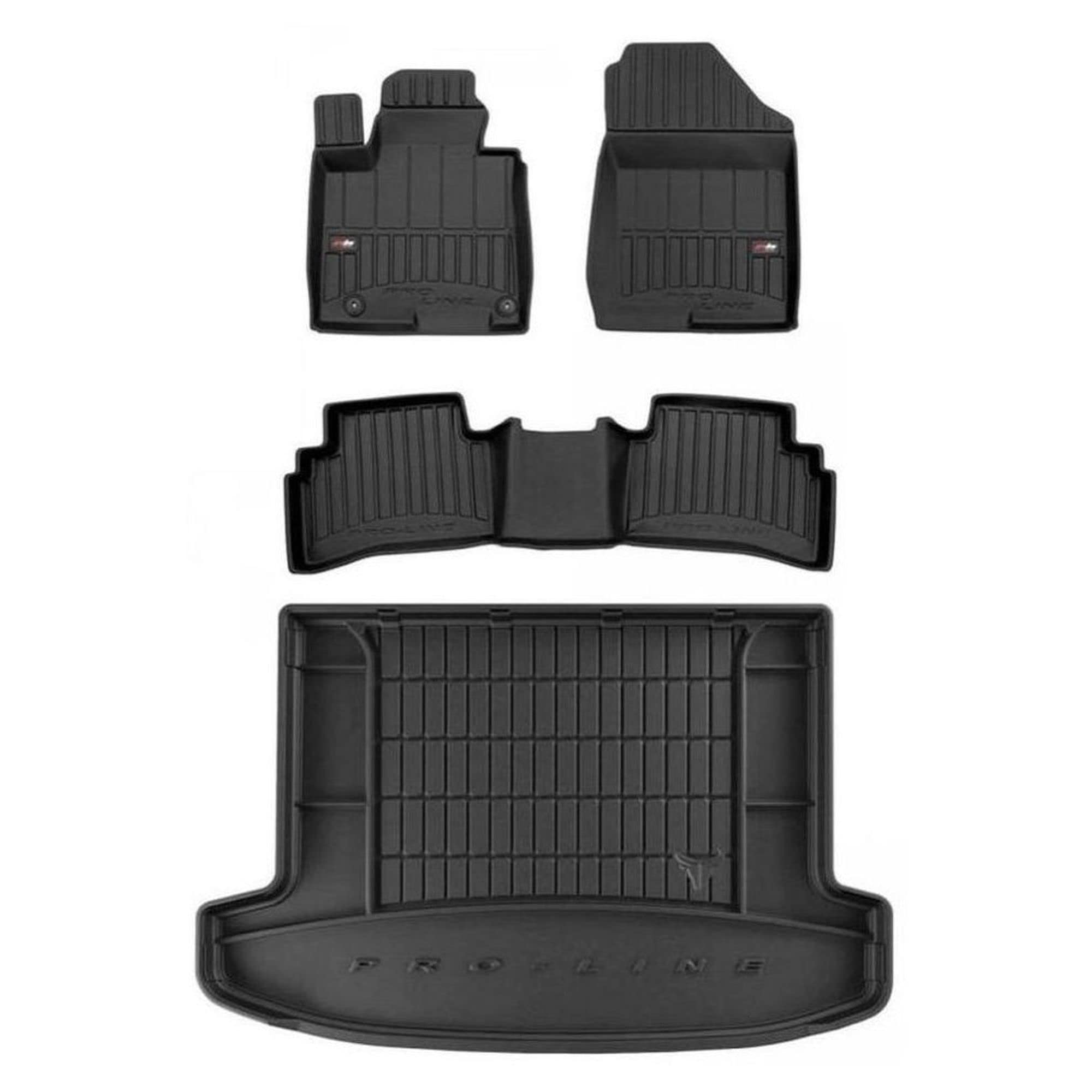 MOTOS Set de alfombrillas de goma y alfombrillas de maletero para Hyundai Tucson IV desde 2020 Mejora la comodidad de tus viajes con la alfombrilla antideslizante para coche 3D- alfombrillas para todo