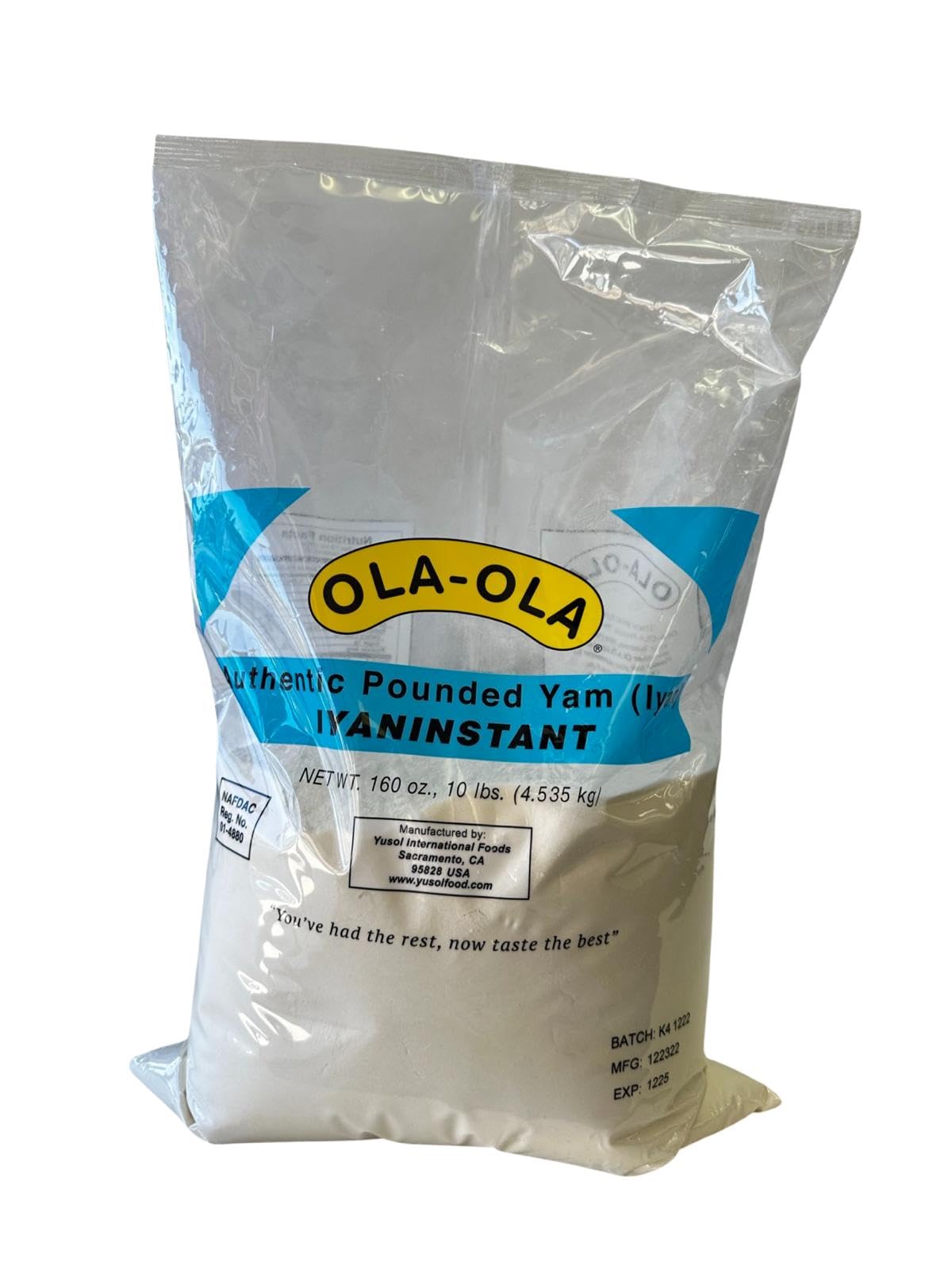Ola Ola Authentic Pounded Yam (Iyan), 10lbs