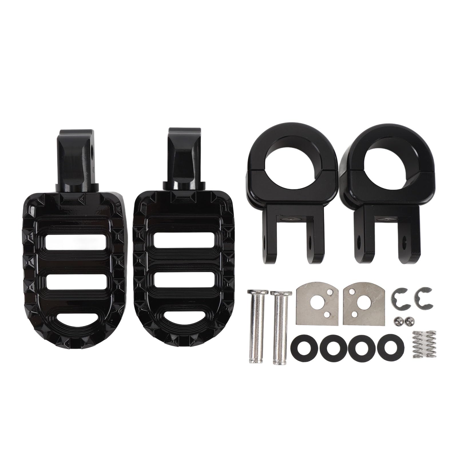Adjustable Aluminum Alloy Foot Pegs with Gear Structure for Enhanced Grip, Versatile 1in 1.06in 1.25in Bumper Fitment, Stylish Color Oxidation Coating, Durable