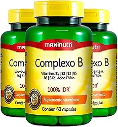 Complexo B - 3 unidades de 60 cápsulas - Maxinutri