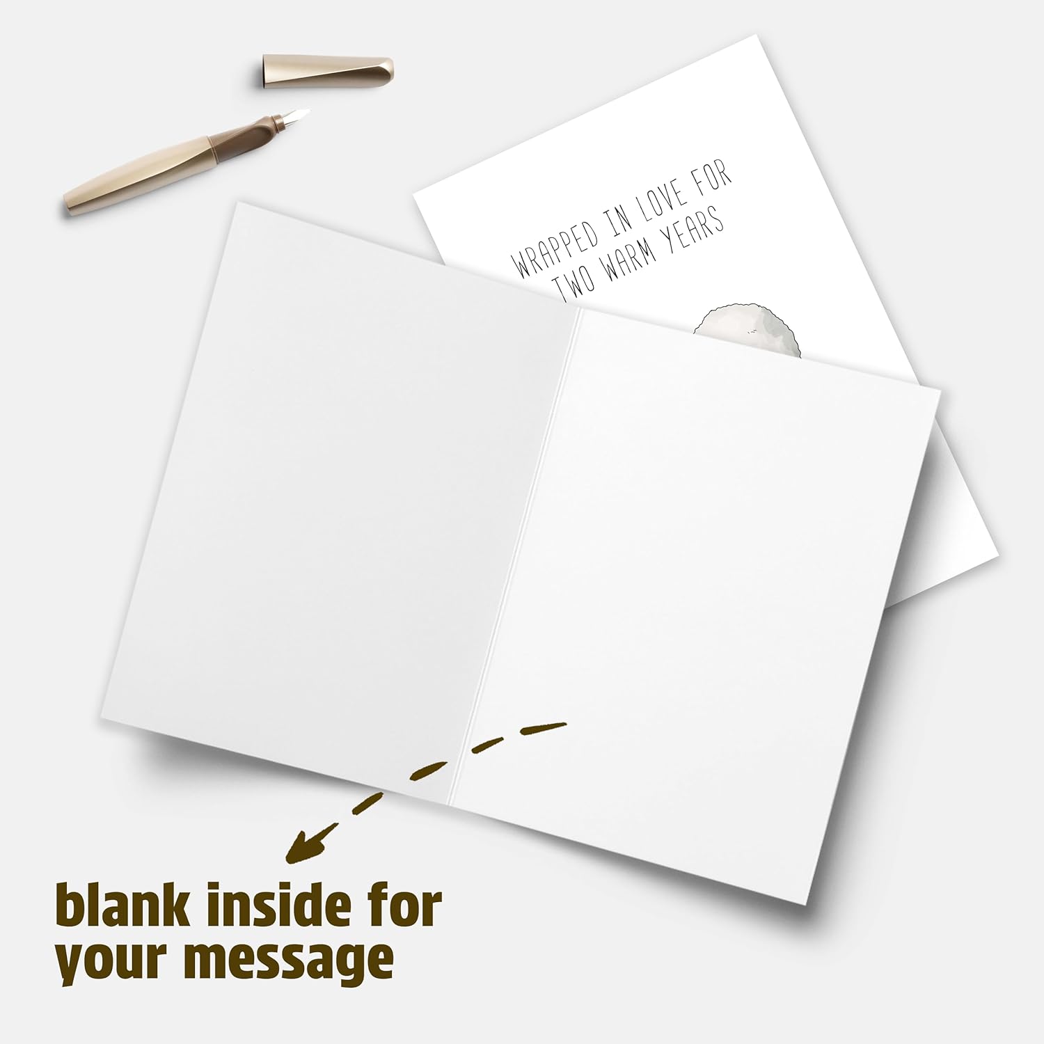 Cute 2nd Anniversary Card, Funny Cotton Balls Anniversary Card for Men Woman, Sweet Second Wedding Anniversary Card for Husband Wife, Happy Cotton Anniversary image 3 of 7 B0DF6YB52Q