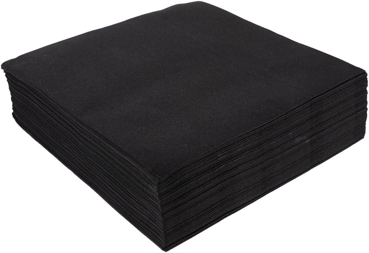 Disposable Black Paper Napkins 50pcs X2 Thick Absorbent Party Table Napkins for Wedding Hotel Event Supplies