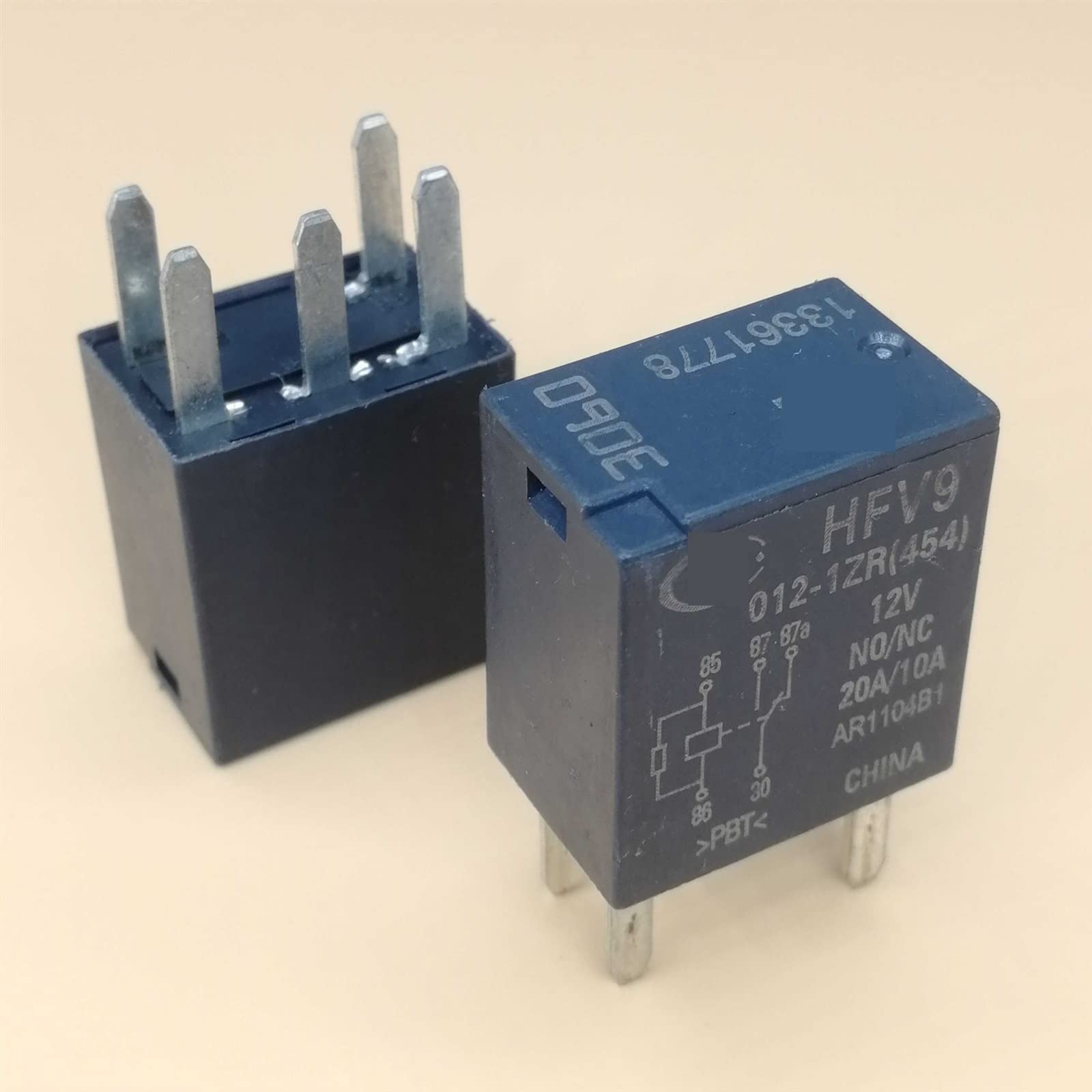 QEFHSVVZE 2Pcs 12v 5pin Automobile Air Conditioning Fan Relay Hfv9-012-1zr 6082