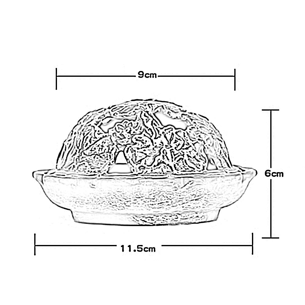 Brûleur d'encens en céramique Diffuseur de Parfum, Poêle Aromathérapie Antique Ustensiles Zen Ornaments Convient à Salon Espace de méditation Lieux de beauté comme Salon, Yoga, etc.