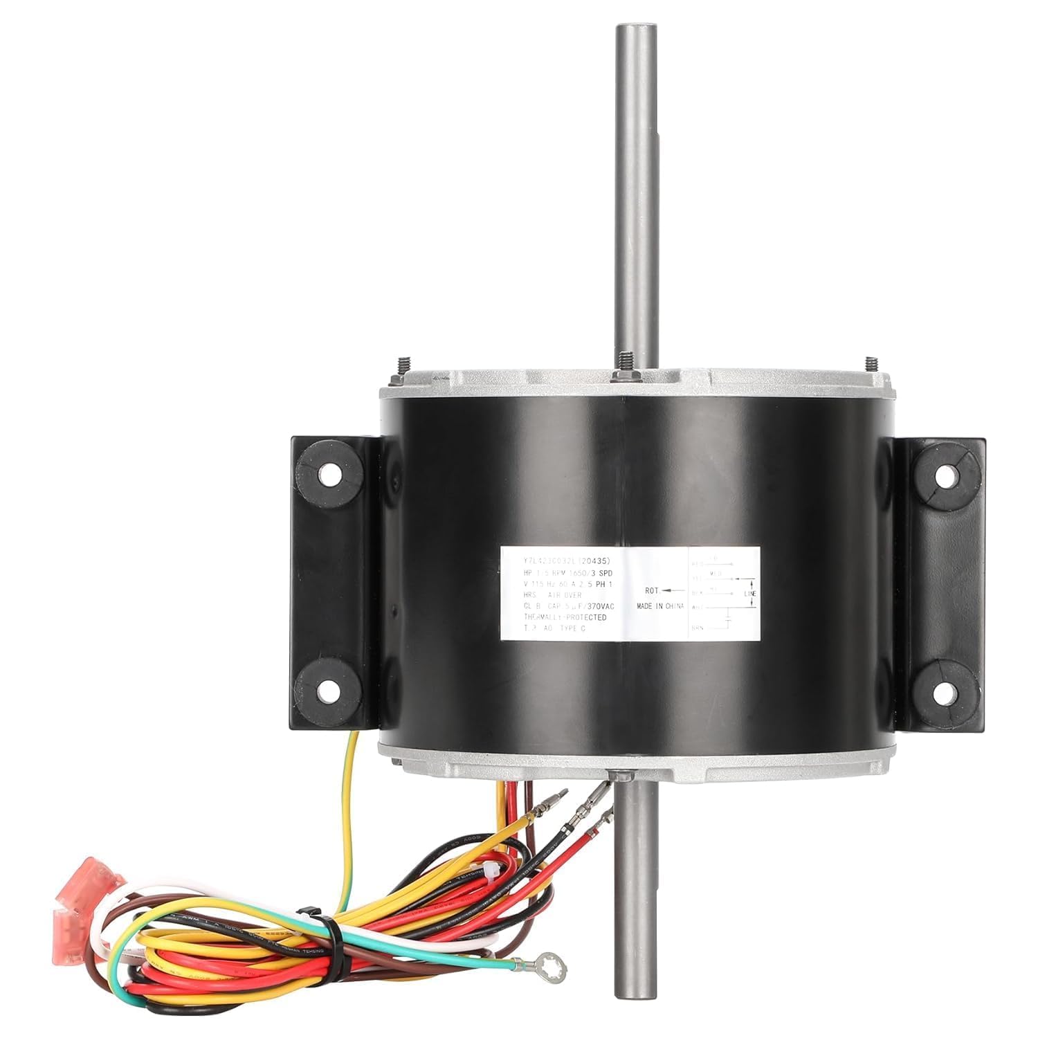 Photo 1 of Replacement Motor 3315332.005 - Compatible with Genteq F48AF70A61 & Brisk Air II Models B57915/B59516/B59146/B59186/B59196-1/5 HP, 3-Speed Fan Motor