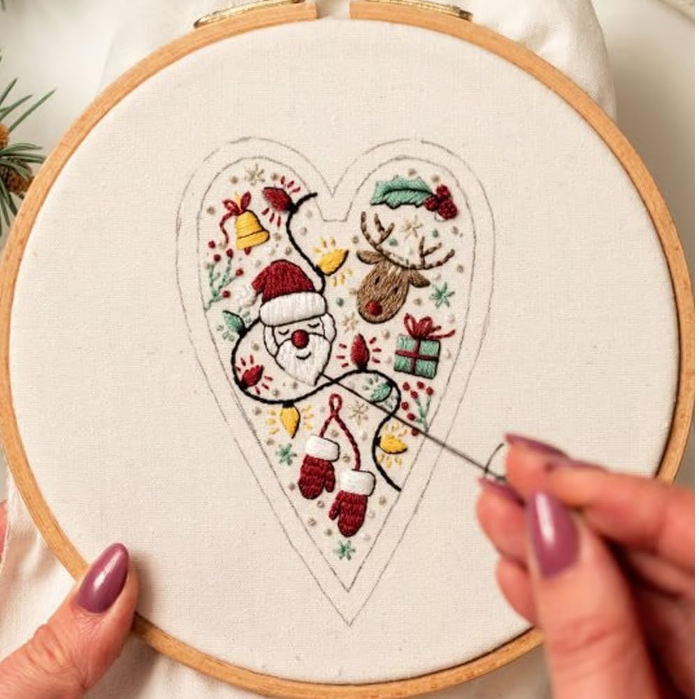 DIY Christmas Embroidery Kits - Heart & Nativity Designs -7 DIY Christmas Embroidery Kits - Heart & Nativity Designs -7