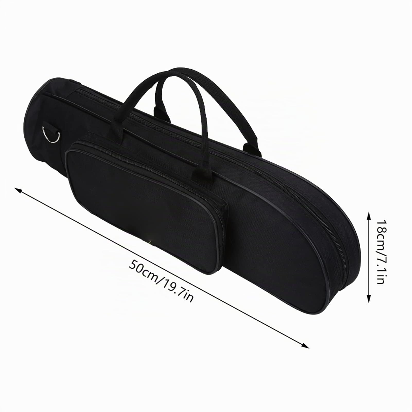 Generic Trompetentasche - Hochwertiges Oxford-Gewebe, Schützende Polsterung, Mehrere Fächer, Tragbar, Perfektes Zubehör (BLACK)