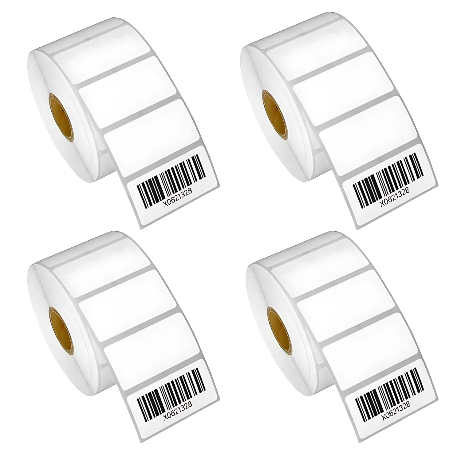 38x25mm Direct Thermal Self Adhesive Barcode Labels Stickers, 1.5" x 1" Inch, for Thermal Label Printers Print MRP Labels, Product Etc, 1000 Per Roll (4 Pack(4000 Labels))