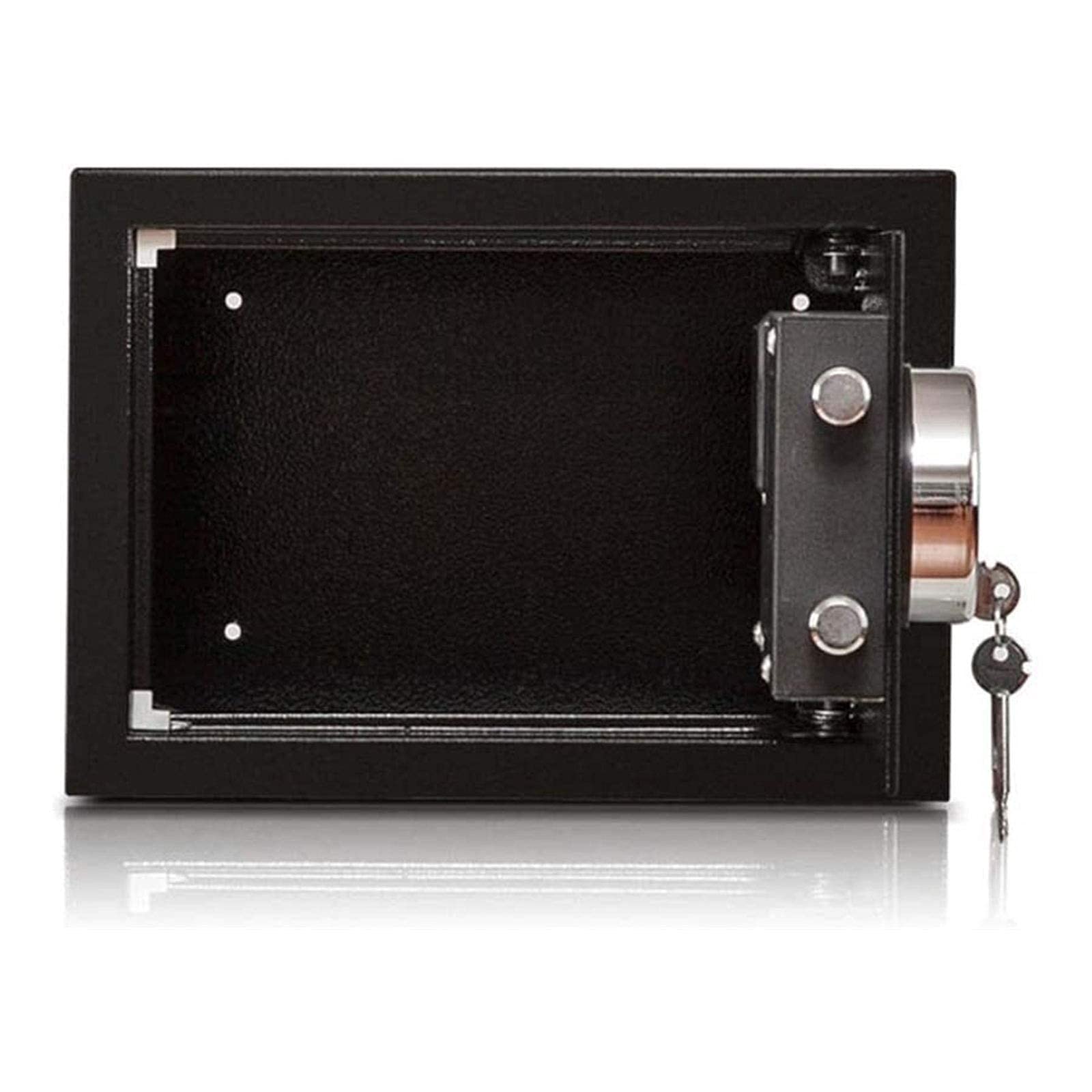 RLKHXBS Sicurezza e Cassette degli assegni Impermeabili ignifughe Accessori sicuri Uso Aziendale Include Chiavi Emergenza Armadietto Impronte digitali per Oggetti di valore/Nero/25 25,Black-25 * 25Cm