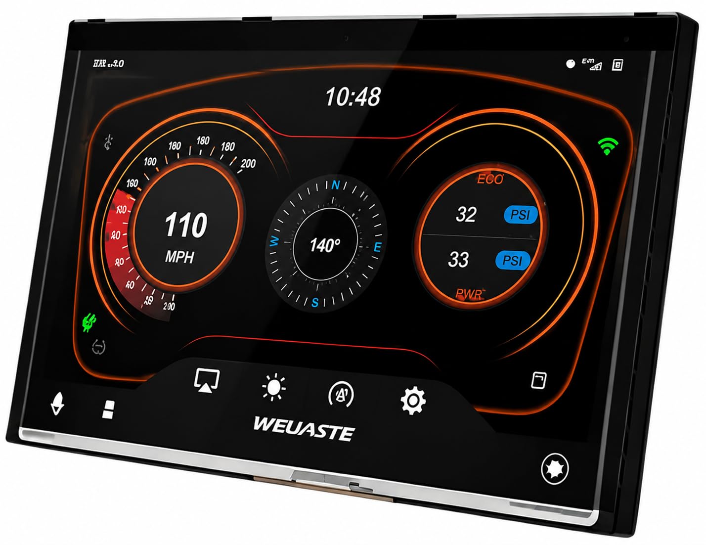 Weuaste Fit Jeep Compass 7" Uconnect LCD Display with Touch Screen, LCD Monitor Digitizer Radio Navigation Fit for Jeep Compass 2017-2020, Radio Replace# TD0-WXGA0700K00057-V1-image-9