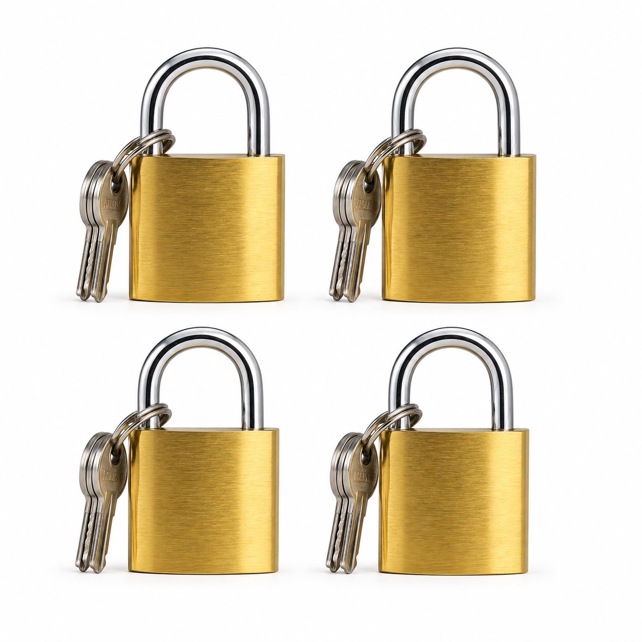 QUIRA 4 Pack 25mm Mini Padlocks with Keys,Locks for Luggage, Lockers, Cabinets, Drawers, Bags, Tool Boxes & Travel Use (Gold)-picture-6