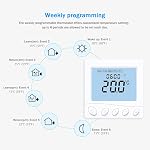 SmartHome Thermostat Intelligent Chauffage à Eau 3A, Thermostat de Salle Programmable avec Application & Contrôle Vocal, Écran LCD de 3,2 Pouces, Horaire Hebdomadaire, Verrouillage Enfant pour Système de Chauffage Domestique