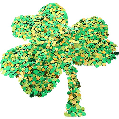 Confettis Shamrock de la St Patrick | 4000 pièces de décoration de table verte et festive