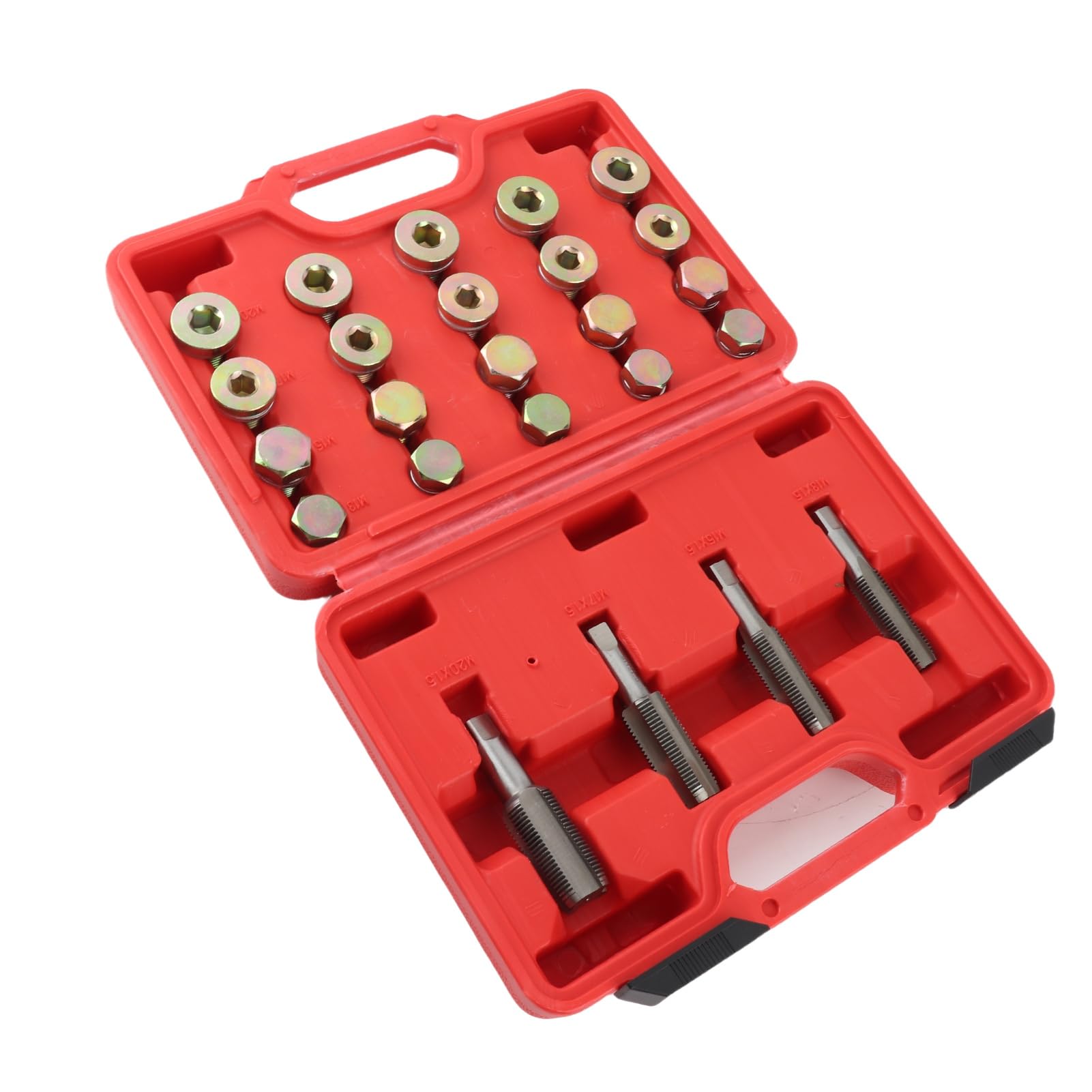 Aramox Kit Riparazione Filetti, 64Pcs M M17 M20 Kit Riparazione Filetto Olio Coppa Kit Ingranaggio Tappo di Scarico
