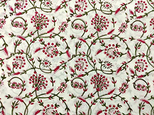 Tissu imprimé indien en coton respirant anti-transpiration pour coudre une robe d'été fluide