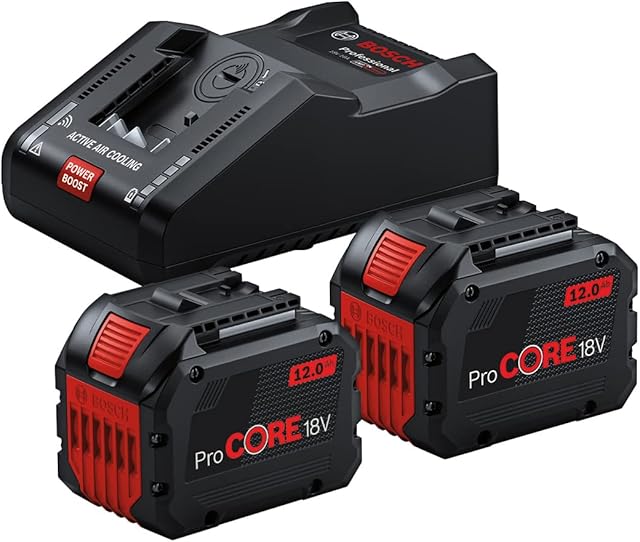 Bosch Professional Zestaw startowy akumulatorów 18 V (2 x akumulator ProCORE18 V 12,0 Ah + szybka ładowarka GAL 18 V-160 C + moduł łączności GCY 42, w kartonie)