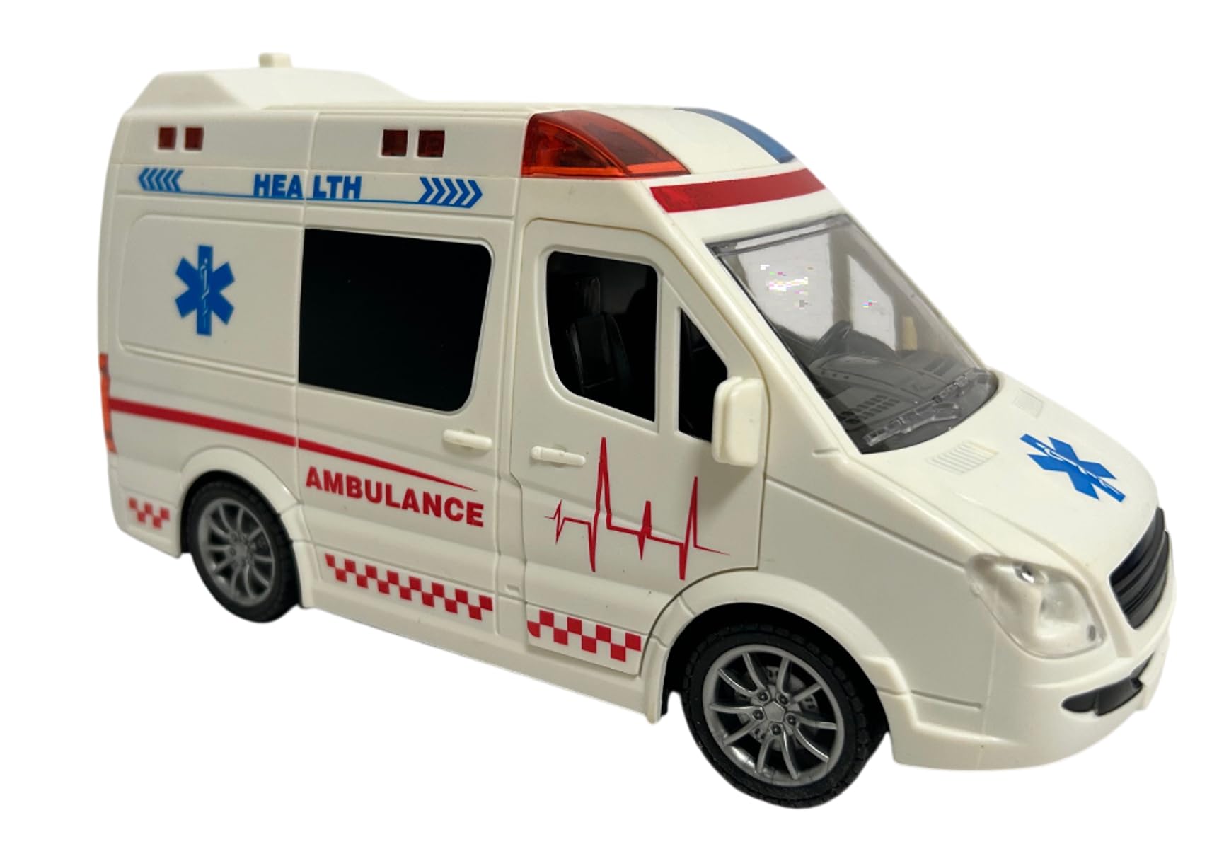 Ambulance Télécommandée pour Enfants Ambulance Jouet avec Lumières Sons Sirènes Portes Ouvrantes Autoambulance Grande Échelle 1:16 RadioCommande Premiers Secours Sons Lumières Led Mouvement Véhicule