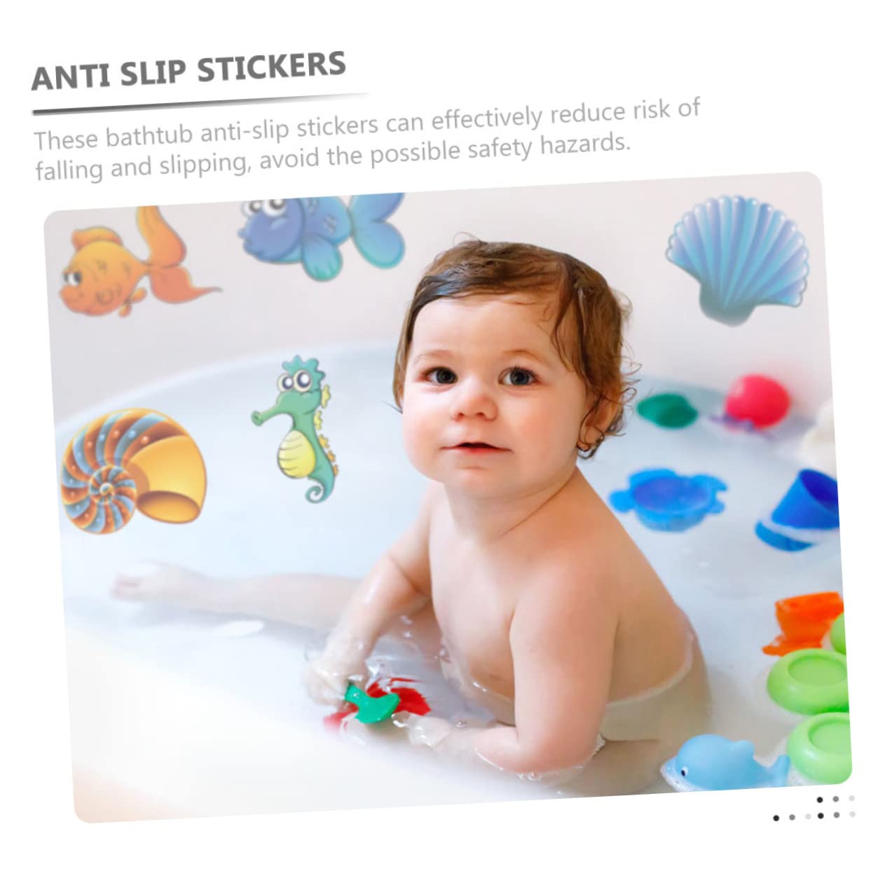 GLEAVI 2 Juegos Calcomanías Antideslizantes para Bañera Marinas Stickers Decorativos Impermeables para Seguridad