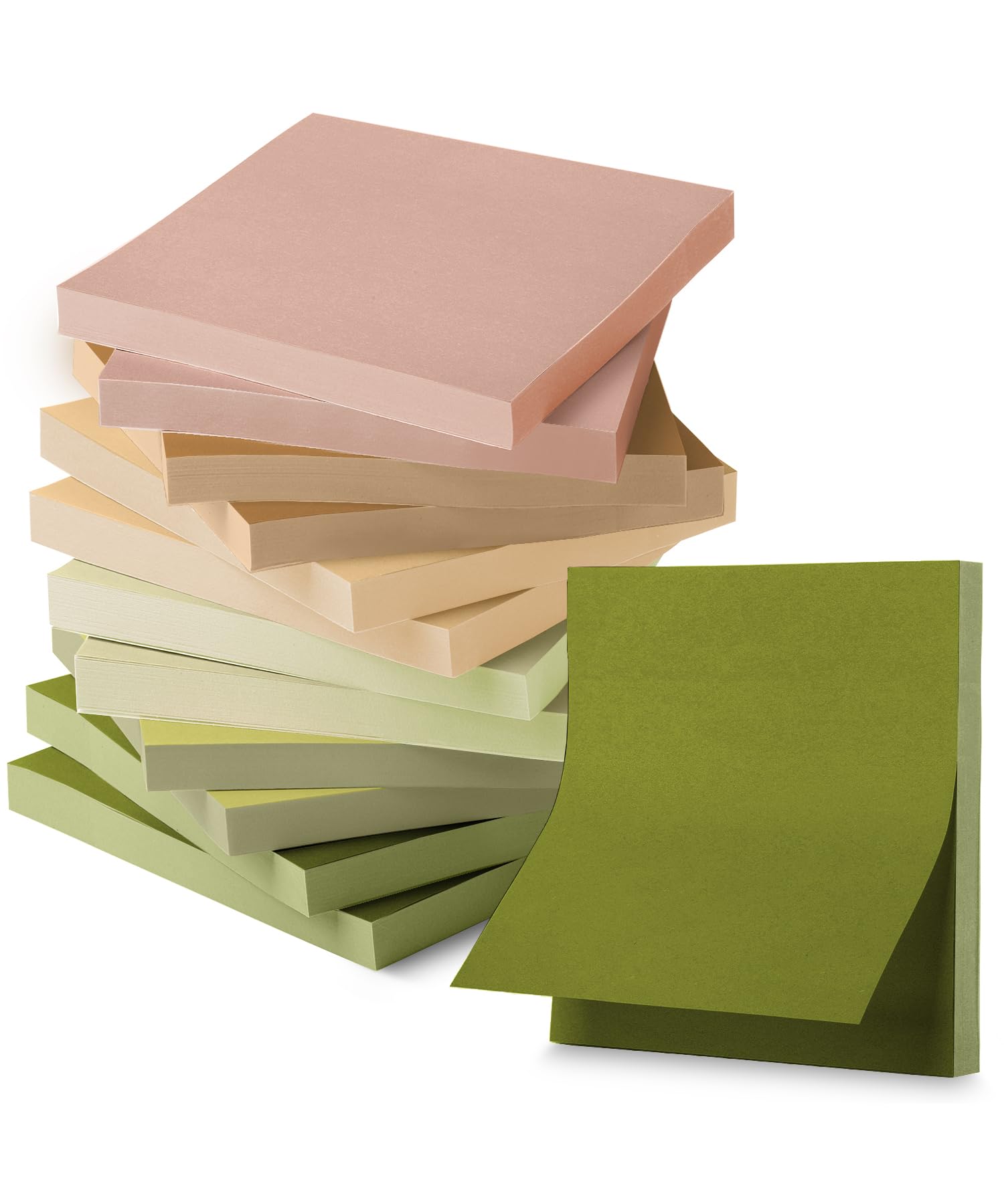 Mr. Pen- Sticky Notes, 3”x3”, 12 Pads, 600 Sheets, Dark and Earthy Colors, Sticky Notes Bulk, Self-Stick Note Pads, Perfect for Office, School, Home,