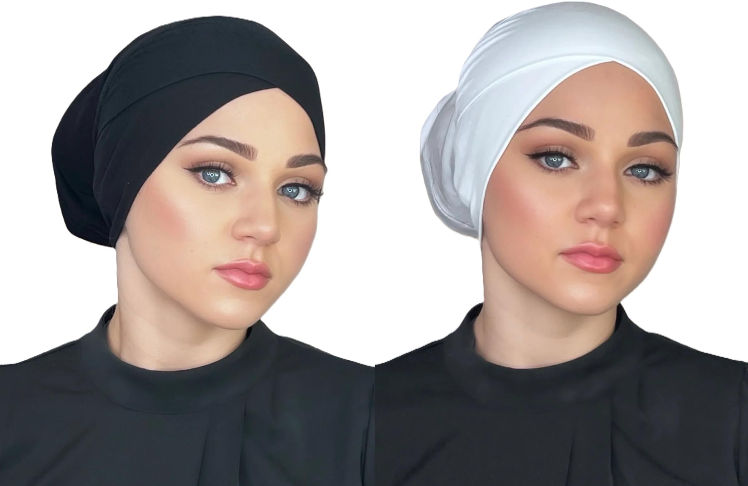 Jersey Bonnet Cross-Tube Caps Under Scarf Head Wraps for Women Turban Hat Lightweight and Comfortable