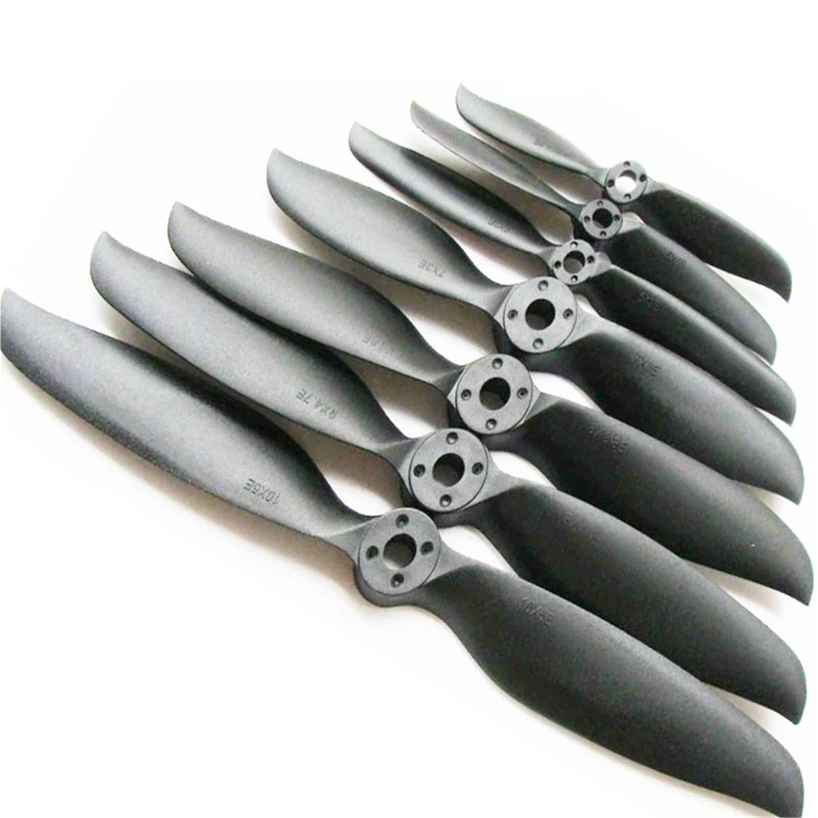 5 uds hélices duras 4.1X4.1E .75X4.75E 5X5E 6X4E 7X3E 7X4E 8X3.8E 8X6E 10X5E 10X6E Compatible RC aviones ala fija accesorios DIY(5PCS 8X3.8E)