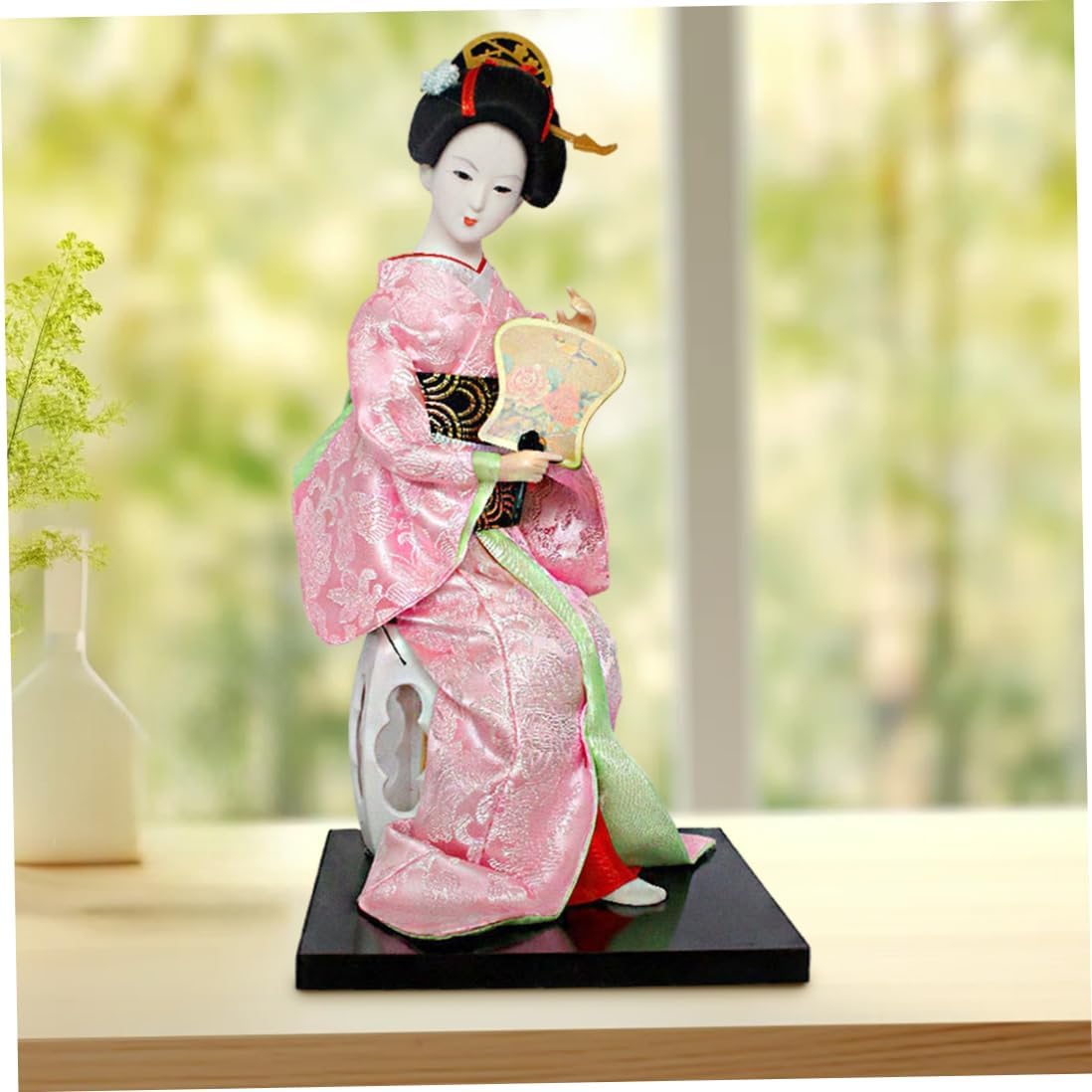 Japanese Geisha Doll 12" Traditional Kimono Japanese Dolls Realistic Collectible Exquisite Asian Doll for Home Decor & Display Style 3