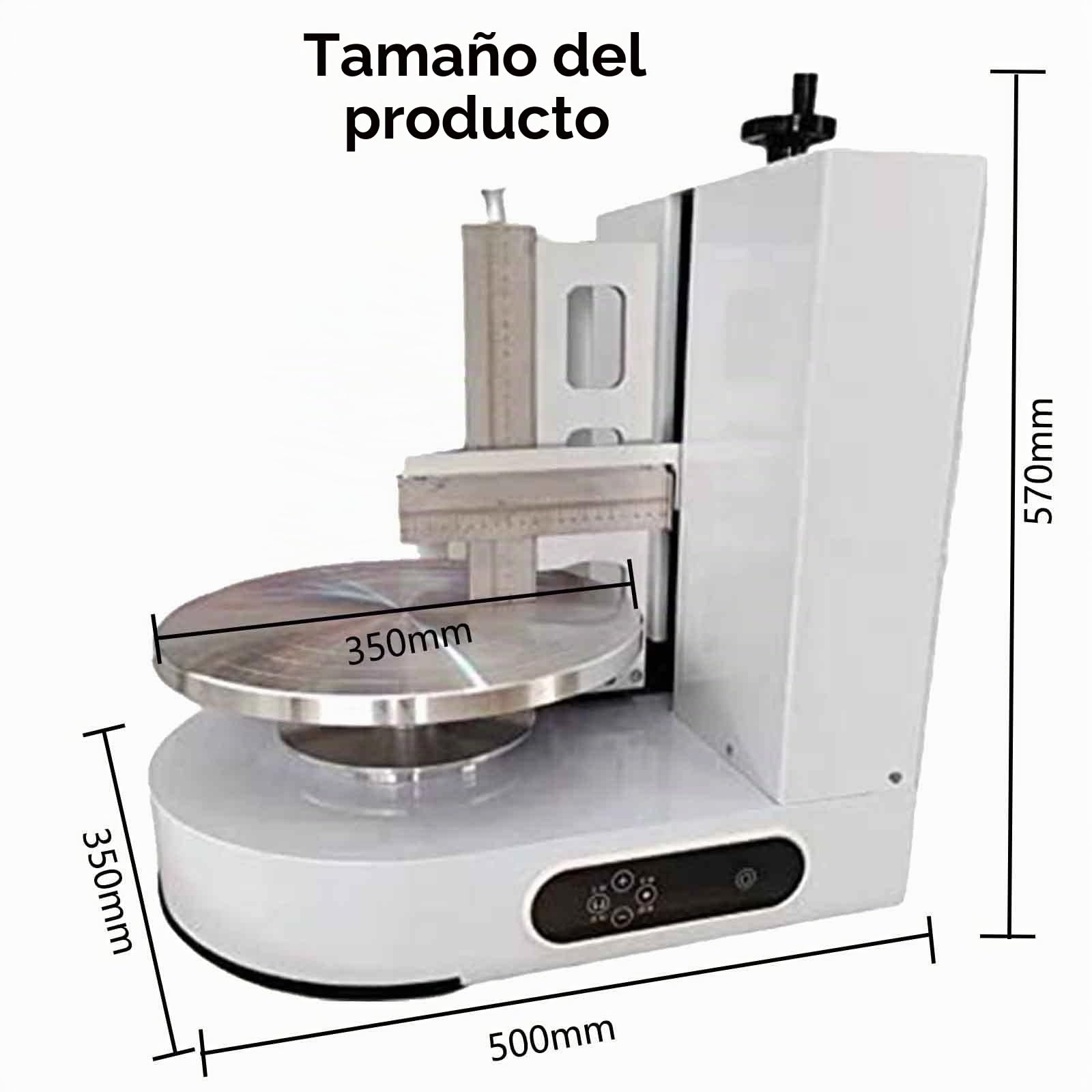 Máquina Automática Formación Hielo para Tartas Cumpleaños, Máquina Alisadora, Esparcidor Decoración Crema, Raspador Tartas Ajustable 4 a 12 Pulgadas,White