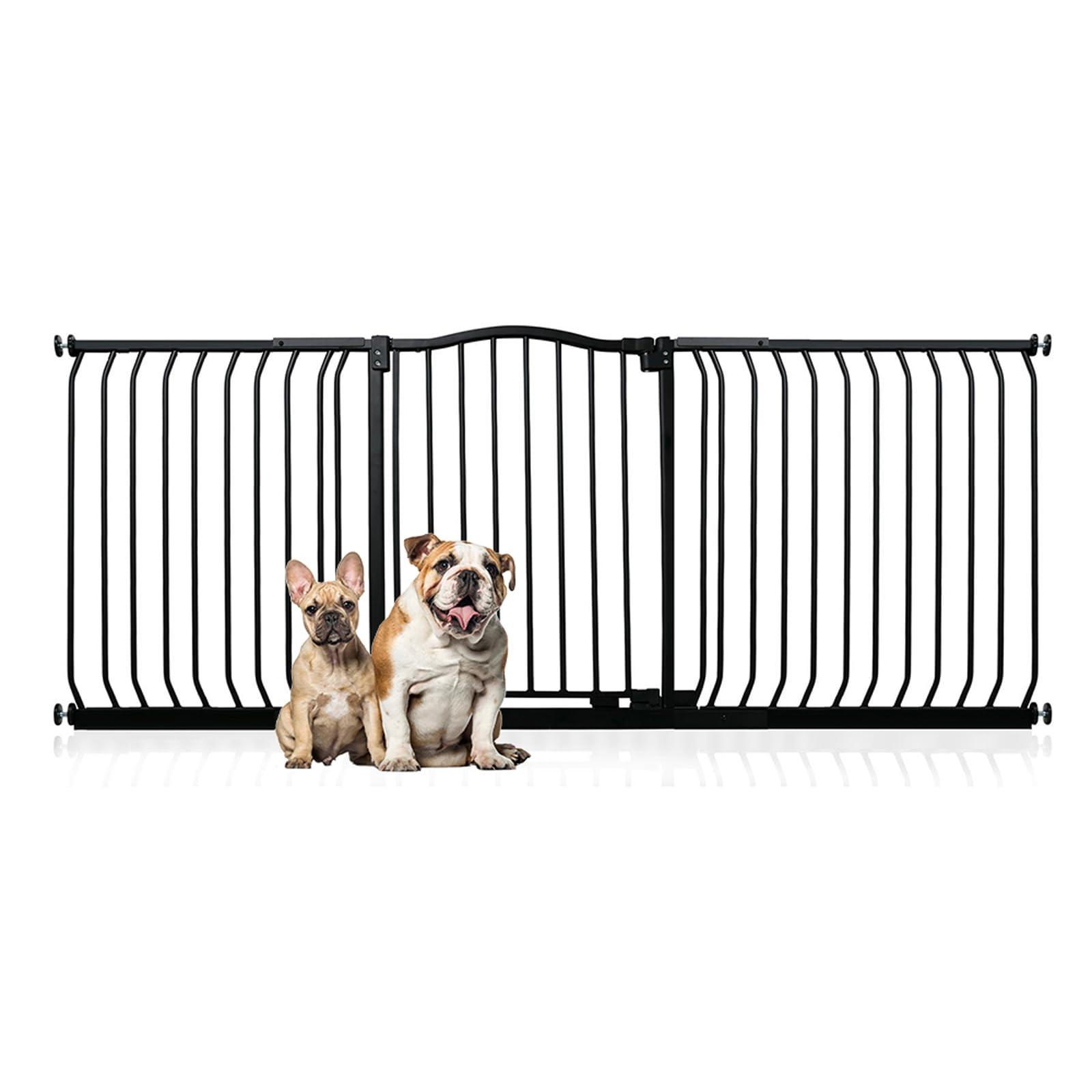 Bettacare Curved Top Dog Gate, 161cm - 170cm, Matt Black, Pressure Fit Pet Gate for Puppy and Dog, Easy Installation — view 59