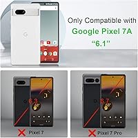 Vista 2 de KEZiHOME Funda para Google Pixel 7A, funda tipo cartera de piel auténtica con tarjetero [bloqueo RFID] Funda protectora resistente con función atril
