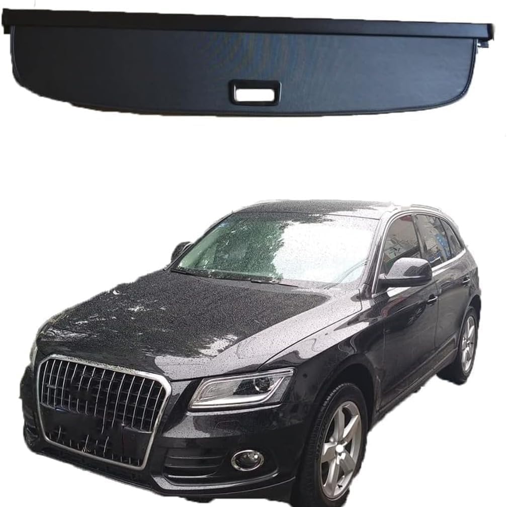 Ddaixq Retractable Car Rear Trunk Parcel Shelf For Audi Q5 2010-2019, Rear Boot Cargo Cover Curtain Shield Privacy Panel Roller Blind Shelves