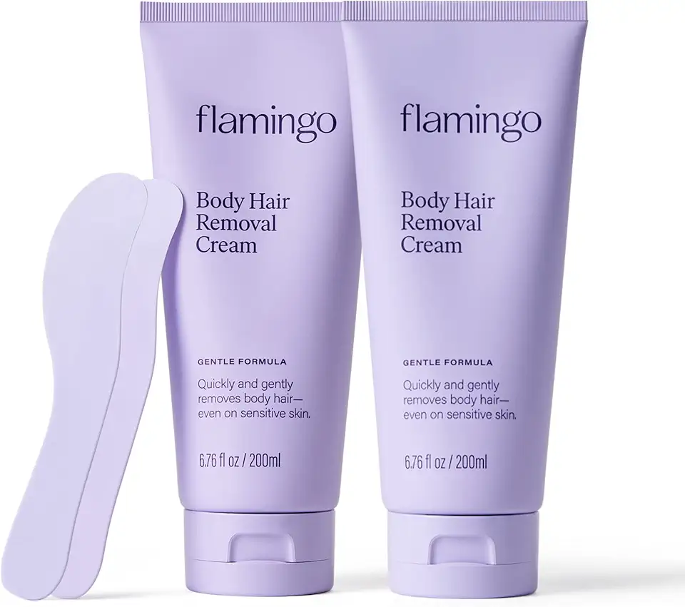 Flamingo Women's Body Hair Removal Cream - (2 Pack) 6.76 fl oz - Removes Hair from Legs, Arms, Underarms, Stomach, and Bikini Line
