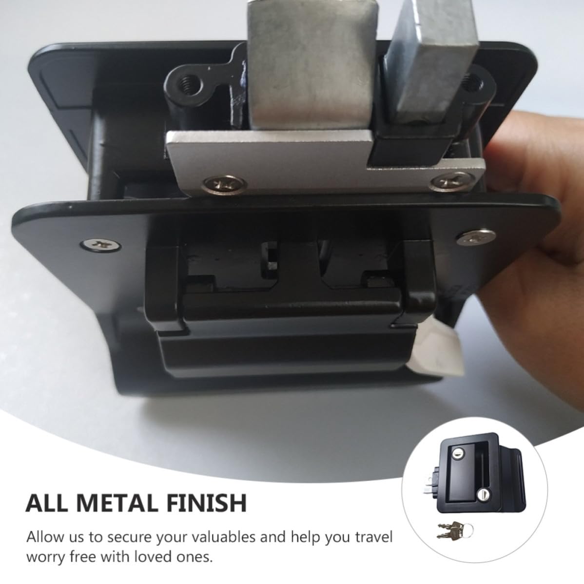 DECHOUS Loquet de Porte de VR en Alliage de Zinc pour Voyage Noir