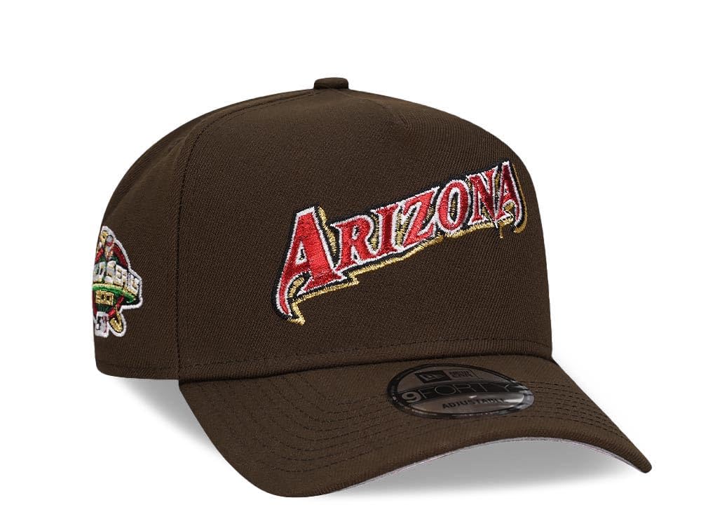 New Era Unisex Black Arizona Diamondbacks World Series 2001 Brown Classic A Frame 9 Forty Snapback Cap, One Size